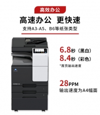 柯尼卡美能達C286i彩色多功能復印機：28張、打印、復印、掃描、雙面器、雙面輸稿器、2紙盒、機柜